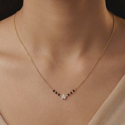 Gold Suchi Lab Grown Diamond Mangalsutra