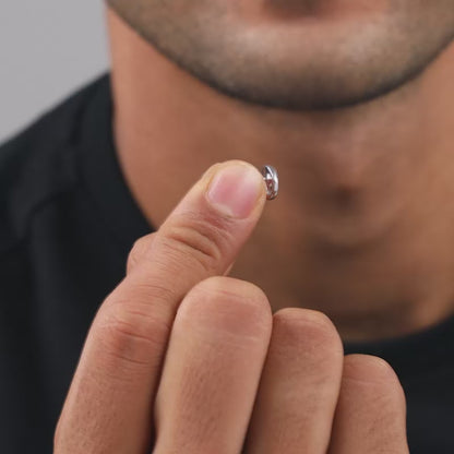 Silver GeoGlow Stud For Him