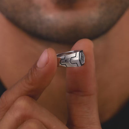 Silver Black is King Ring For Him