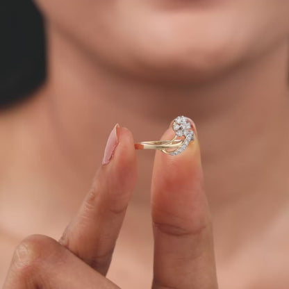 Gold Infinity Bloom Lab Grown Diamond Ring