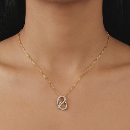 Gold Intertwined Grace Lab Grown Diamond Pendant