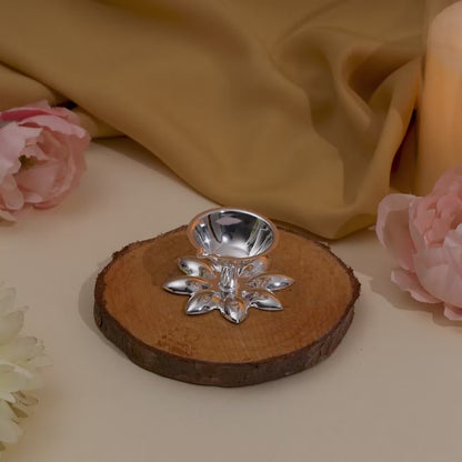Silver Phool Diya