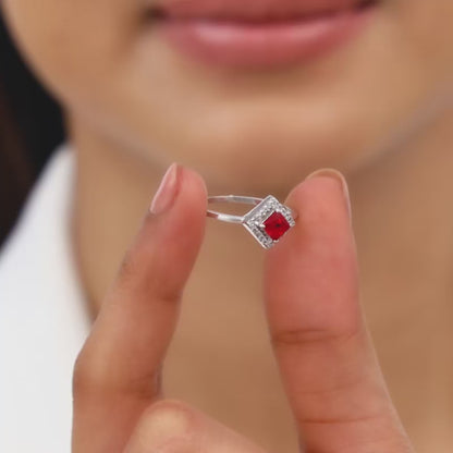 Silver Princess in Red Ring