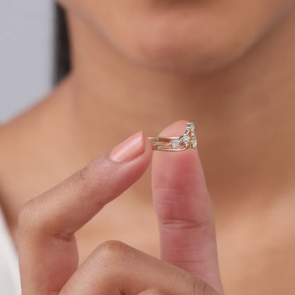 Gold Solara Lab Grown Diamond Ring
