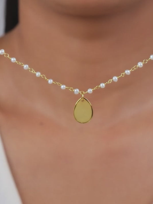 Golden Colleen Pearl Necklace