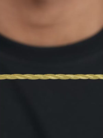 Golden Snake Chain For Him