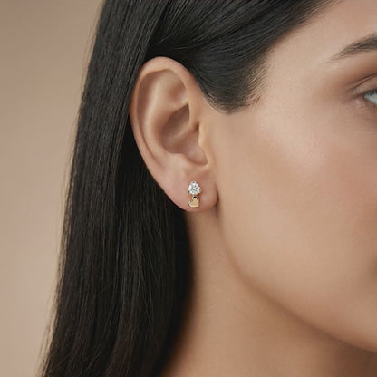 Gold Zephyr Lab Grown Diamond Earrings