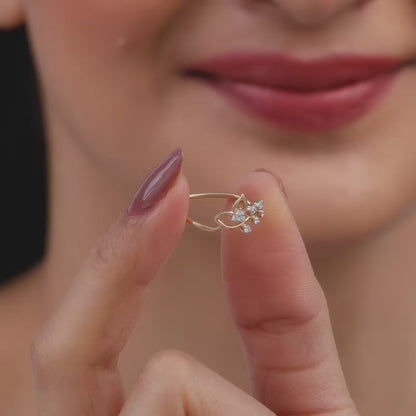 Gold Magnificent Petals Diamond Ring
