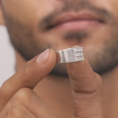 Silver Subtle Love Men's Ring
