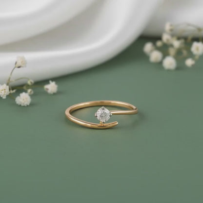 Gold Classic Polaris Lab Grown Diamond Ring