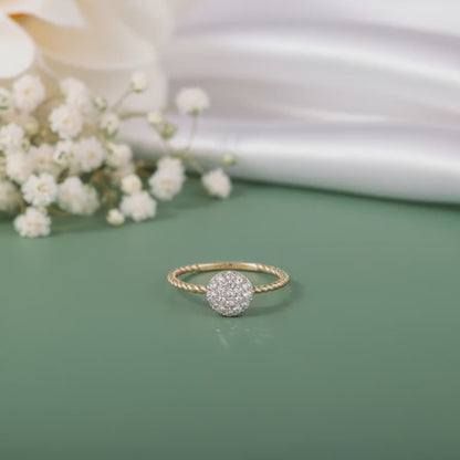 Gold Fresh Flora Lab Grown Diamond ring