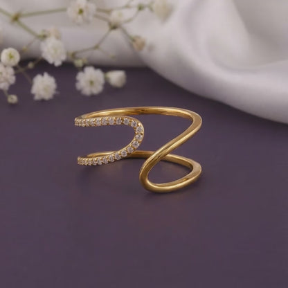 Golden Whirl Glow Ring