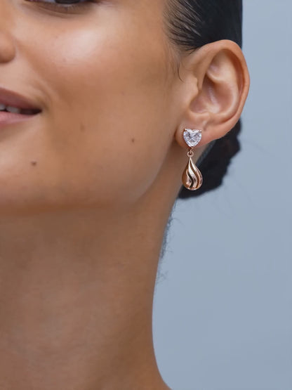 Rose Gold Unsaid Love Earrings