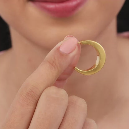 Golden Half Moon Earrings