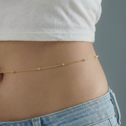Golden Station Bead Waist Chain