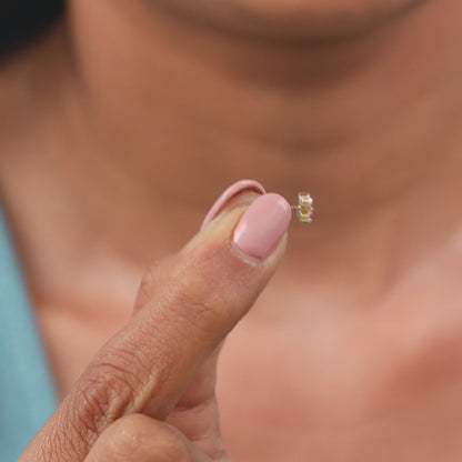 Gold Clover Shine Lab Grown Diamond Studs