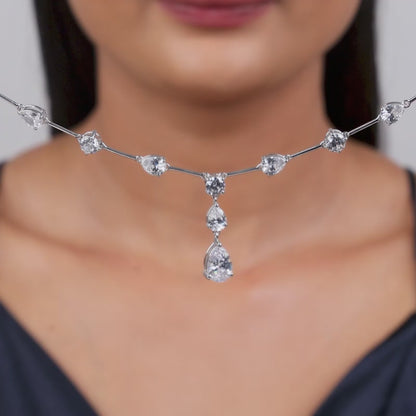 Silver Midnight Rain Necklace