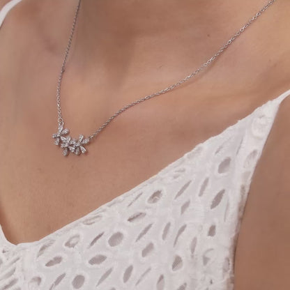 Silver Floral Enchantment Necklace