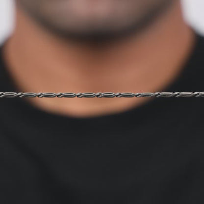 Oxidised Silver Titan Link Bracelet For Him