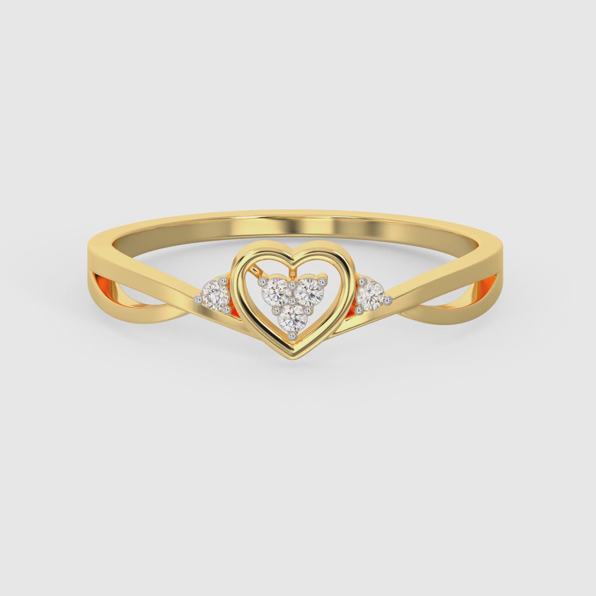 Gold Warm Love Diamond Ring