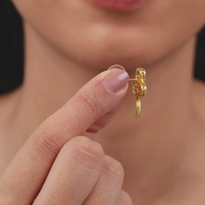 Golden Aurora Elegance Earring