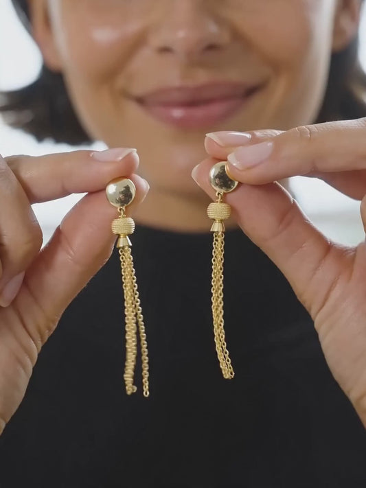 Golden Party Time Dangler Earrings