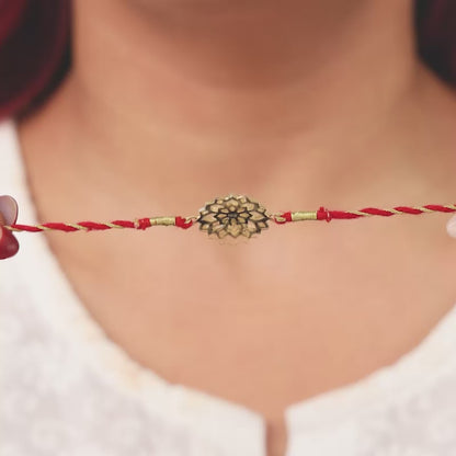 Golden Floret Rakhi