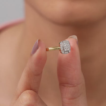 Gold Aurelia Charm Lab Grown Diamond Ring