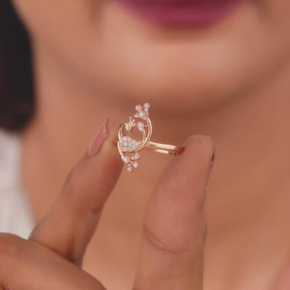 Rose Gold Mayil Ring