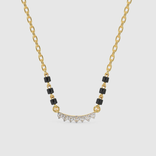 Gold Classic Brilliant Diamond Mangalsutra