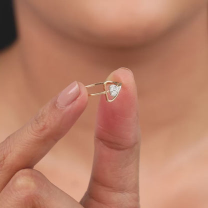 Gold Gilded Whisper Lab Grown Diamond Ring