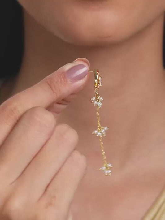 Golden Diana Dangler Earrings