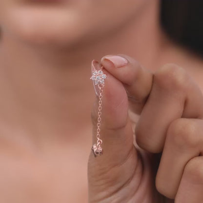 Rose Gold Swish of Shine Earrings