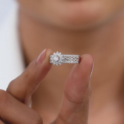 Silver Filigree Florid Ring