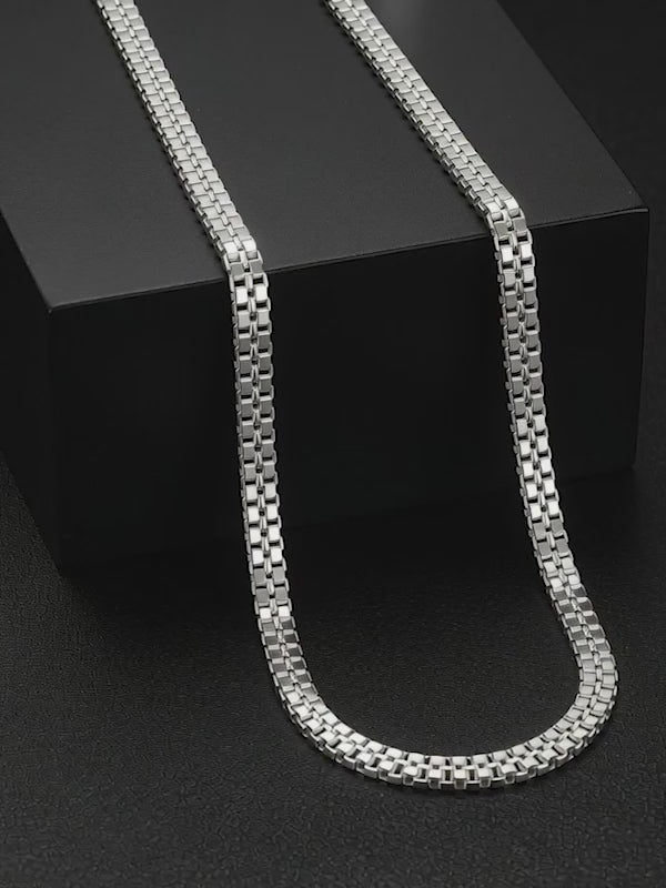 Silver Double Box Chain for Him
