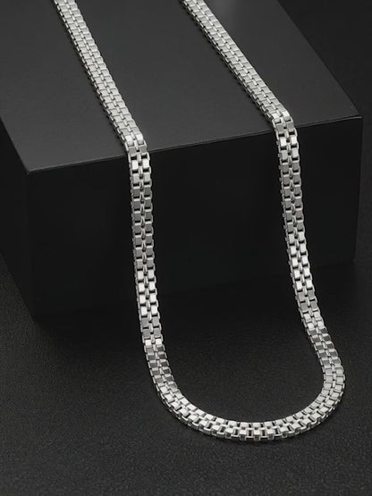 Silver Double Box Chain for Him