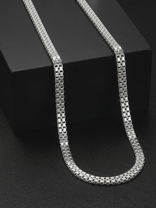Silver Double Box Chain for Him