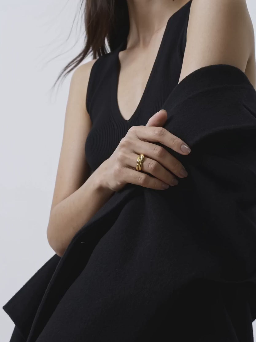 IXIA by GIVA Daily Luxe Gold Plated Ring (Size 14)