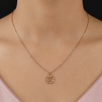 Rose Gold  Personalised The Letter Initial Necklace