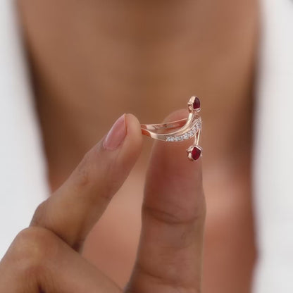 Rose Gold Love Garden Ring