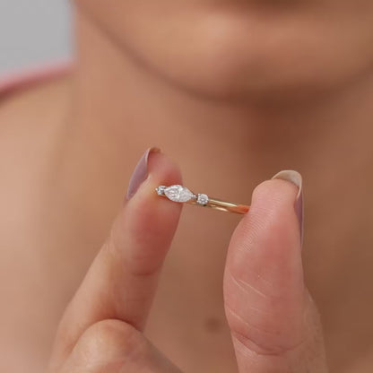 Gold Solara Oval Lab Grown Diamond Ring