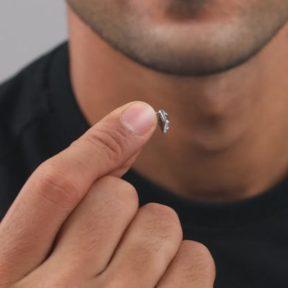 Silver Celestial Square Stud For Him