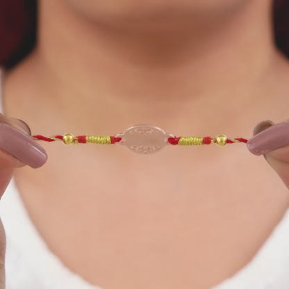 Rose Gold Personalised Bandhan Rakhi
