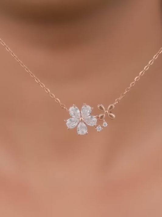 Kriti Sanon Rose Gold Flora Drape Necklace
