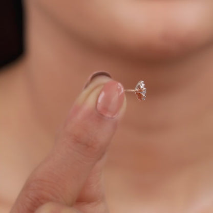 Rose Gold Roselle Lab Grown Diamond Earrings