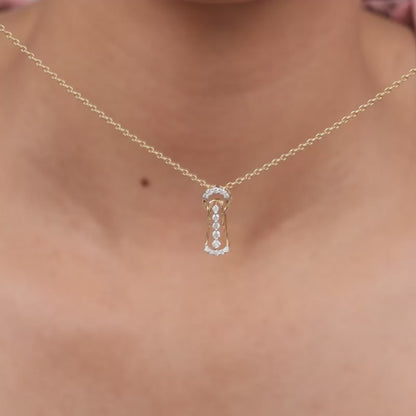 Gold Aquarius Lab Grown Diamond Pendant