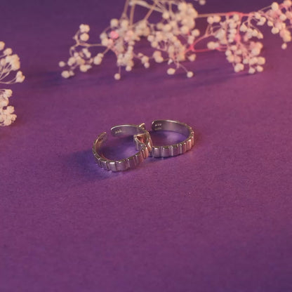 Silver Preeti Toe Rings