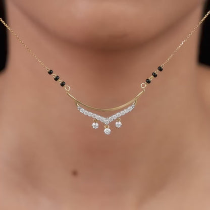 Gold Aarti Lab Grown Diamond Mangalsutra