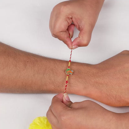 Golden Sukhkarta Grace Rakhi