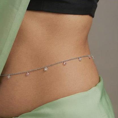 Silver Satellite Beads Waist Chain